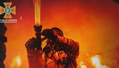 Пожежі в Харковані: ДСНС гасить наслідки російських обстрілів