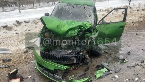 ДТП с участием двух автомобилей в Харькове