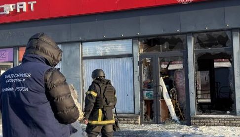 У Харкові зруйновано ринок після атаки дрона